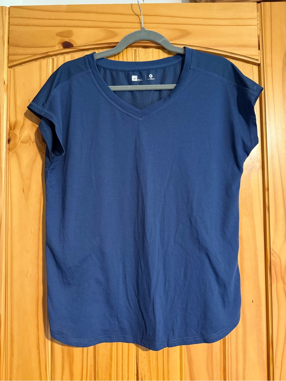 Xersion Navy Short-Sleeve V-Neck Performance Tee